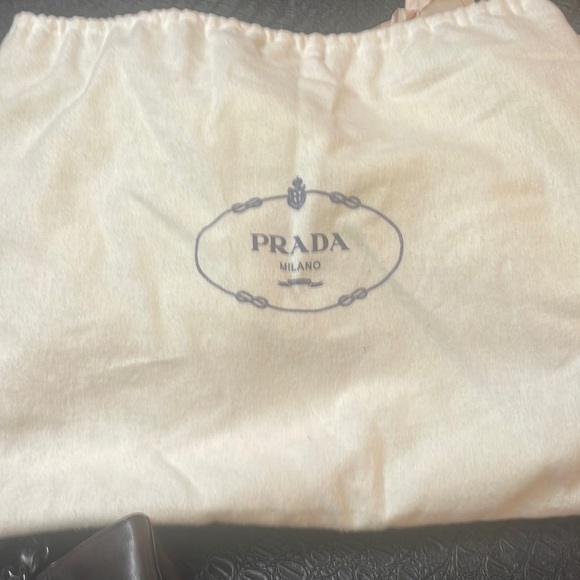 Prada Dark Brown Leather Bag with Leather Chain - Picture 6 of 6